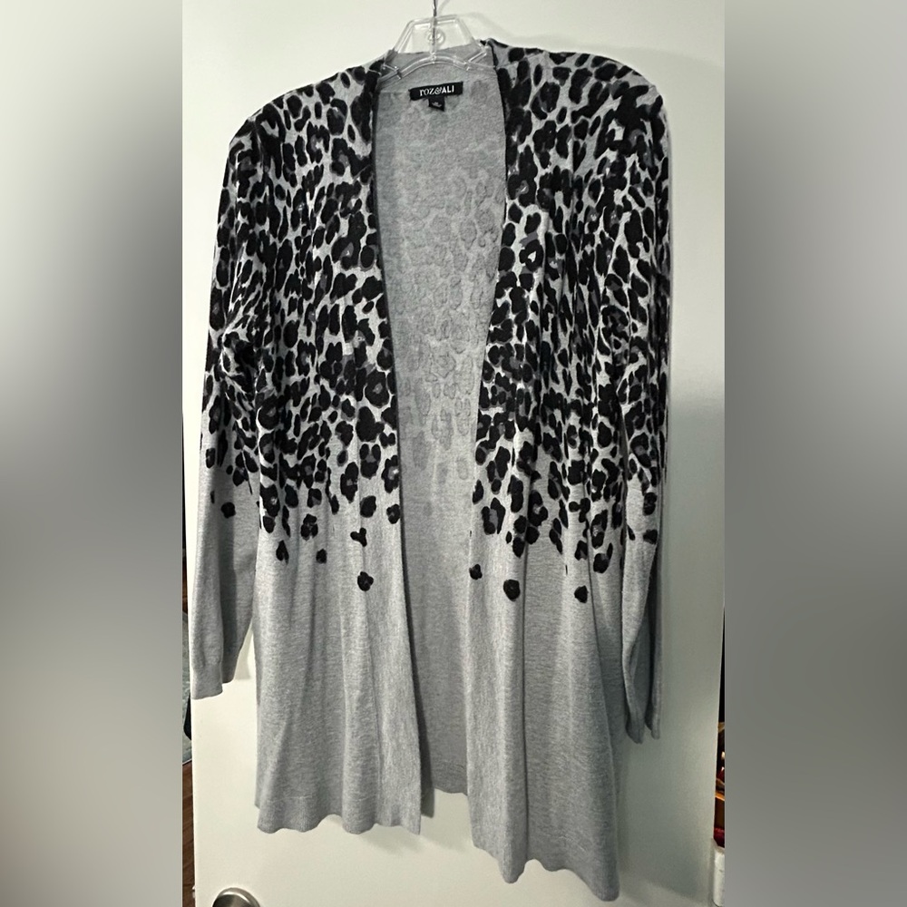 Roz & Ali open-front long cardigan
